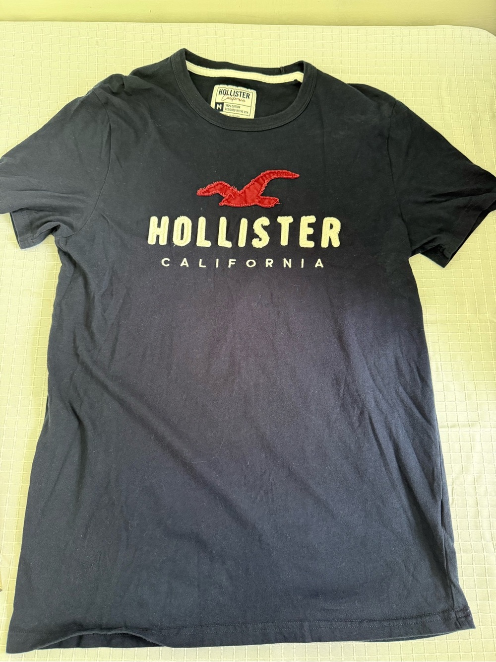 Y2K Vintage Style Hollister California Navy Tee Applique Logo Shirt